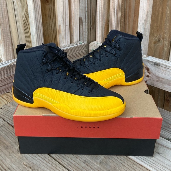jordan 12 retro black and yellow